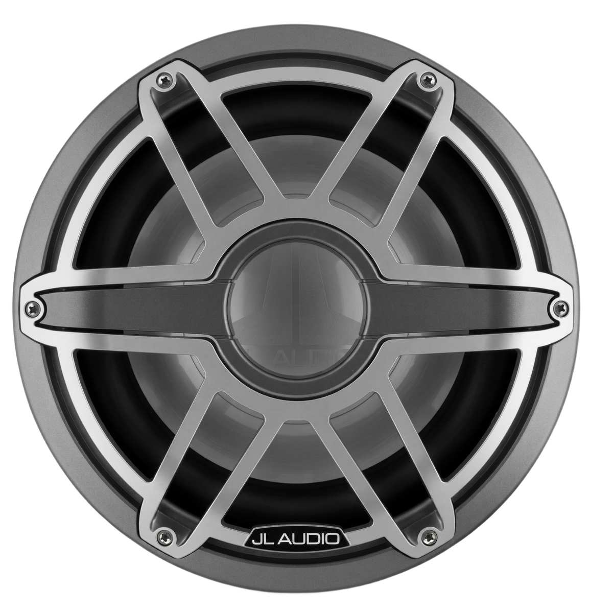JL Audio M6 / Subwoofer Marino 10" (25.4 cm) / 250W RMS 4 Ohms / Cono Polipropileno con Mica / Rejilla Deportiva Titanio Gunmetal / Grado Marino IP65 / Infinito Baffle o Caja Sellada