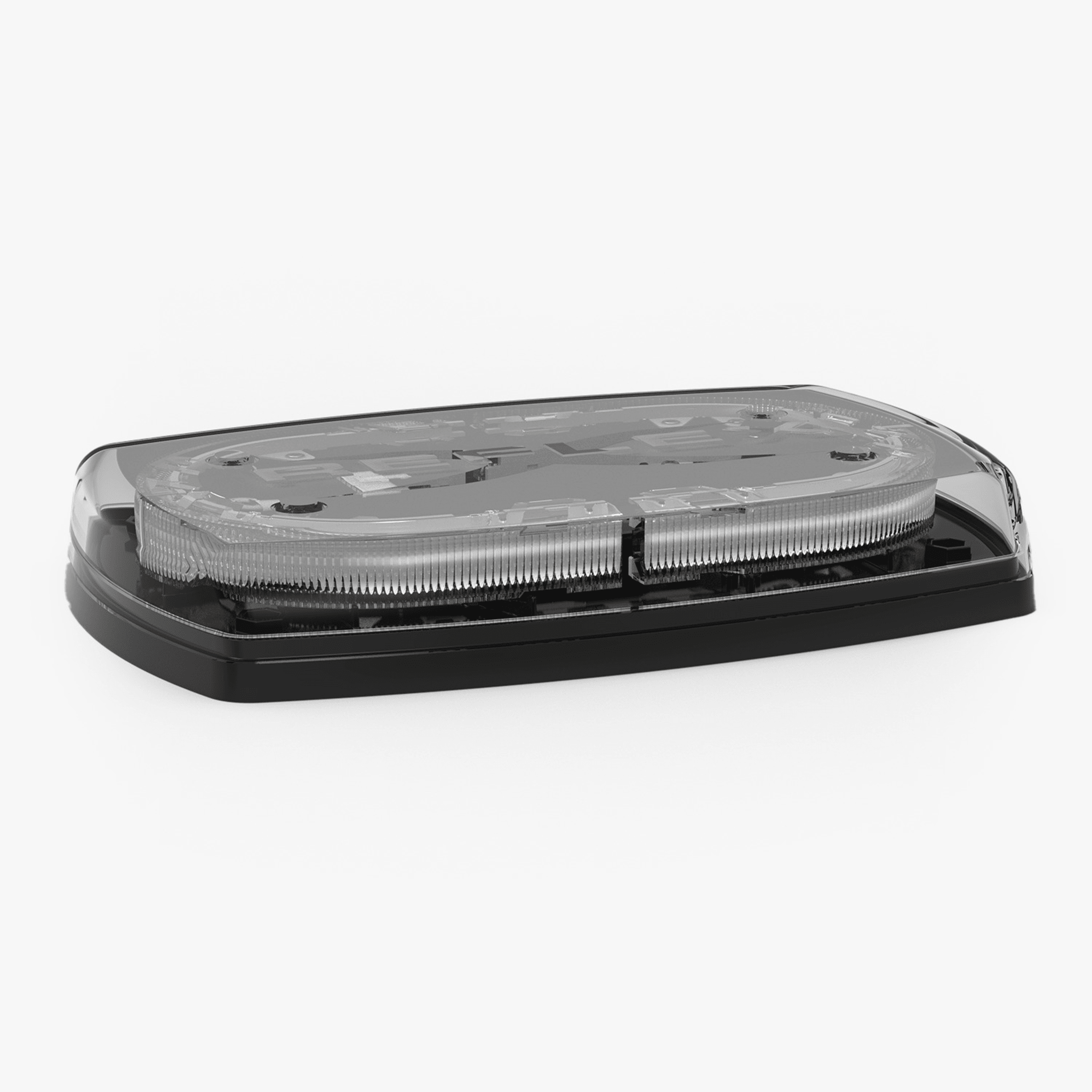 Mini torreta de 48 LED 10" Ámbar/Claro, Lente Transparente, Cableado