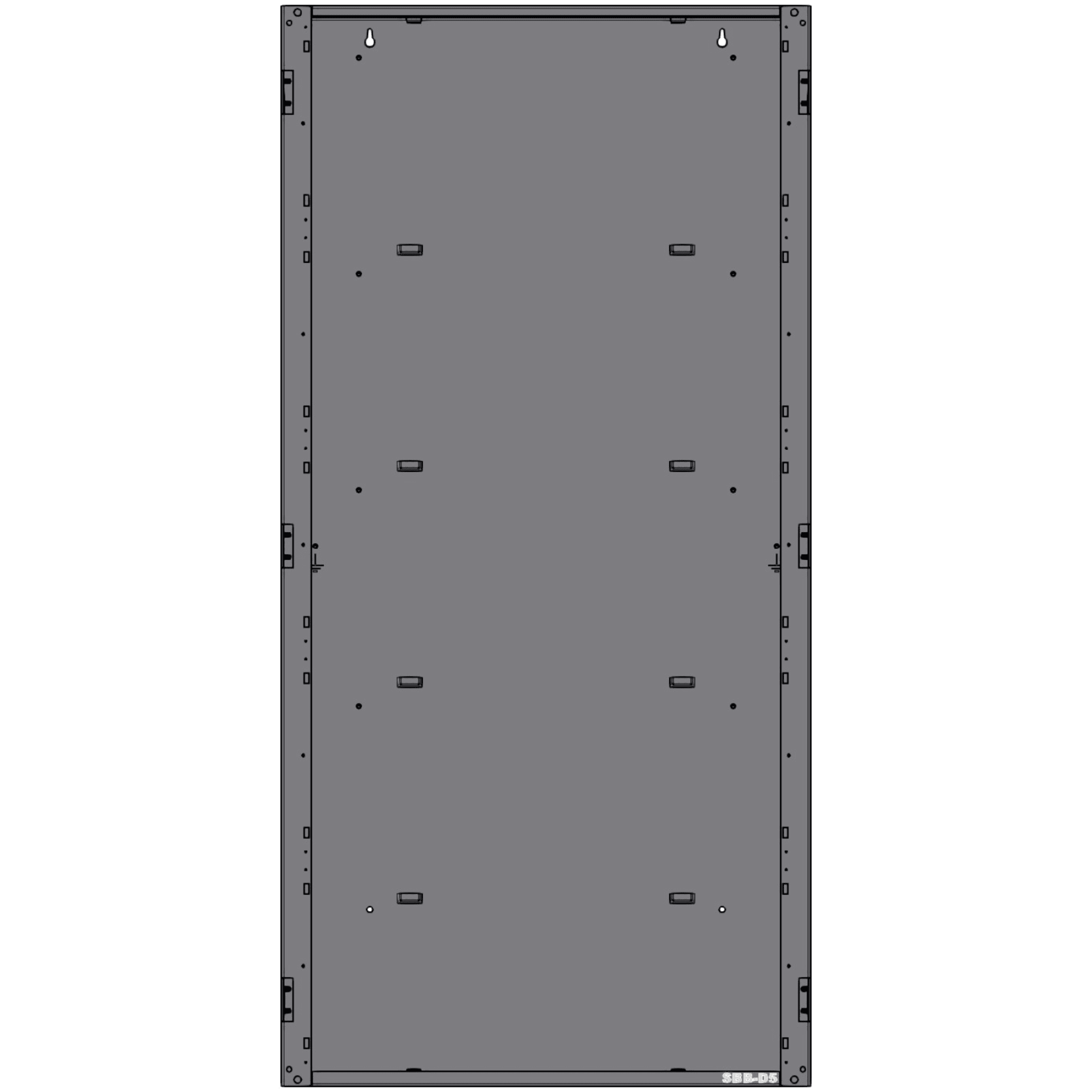 Caja trasera de cuatro niveles para gabinete de panel de alarma contra incendio, acero calibre 16, serie CAB-5