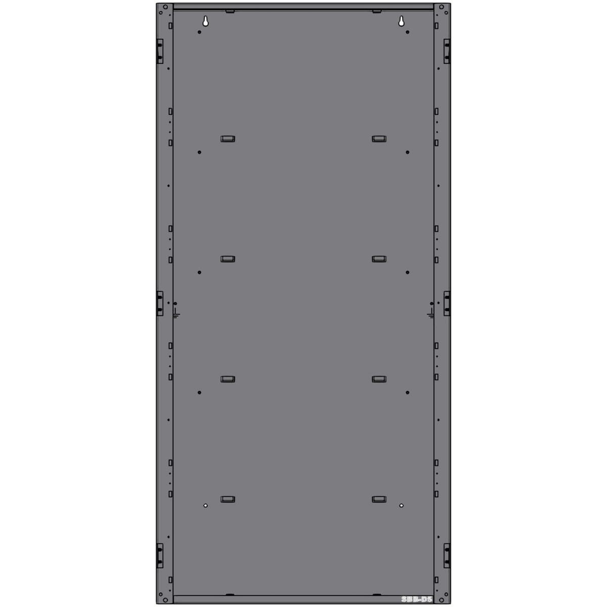 Caja trasera de cuatro niveles para gabinete de panel de alarma contra incendio, acero calibre 16, serie CAB-5