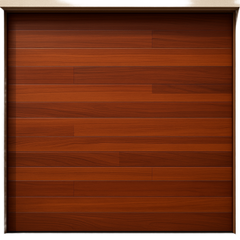 Seccion para puerta de Garage / Acabado laminado PREMIUM / Panel de 21" / Color Cafe / 16 pies Ancho / Estilo Americana.
