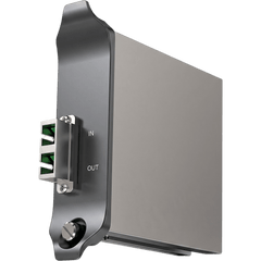 Módulo de Transporte / Fibra Óptica / 8 Módulos por Hub Principal / Pérdida Óptica Hasta 5 dB / Potencia de Transmisión 4.5 mW a 10 mW / SC/APC Dúplex / 1.2" (31 mm) x 4.6" (117 mm) x 4.6" (1