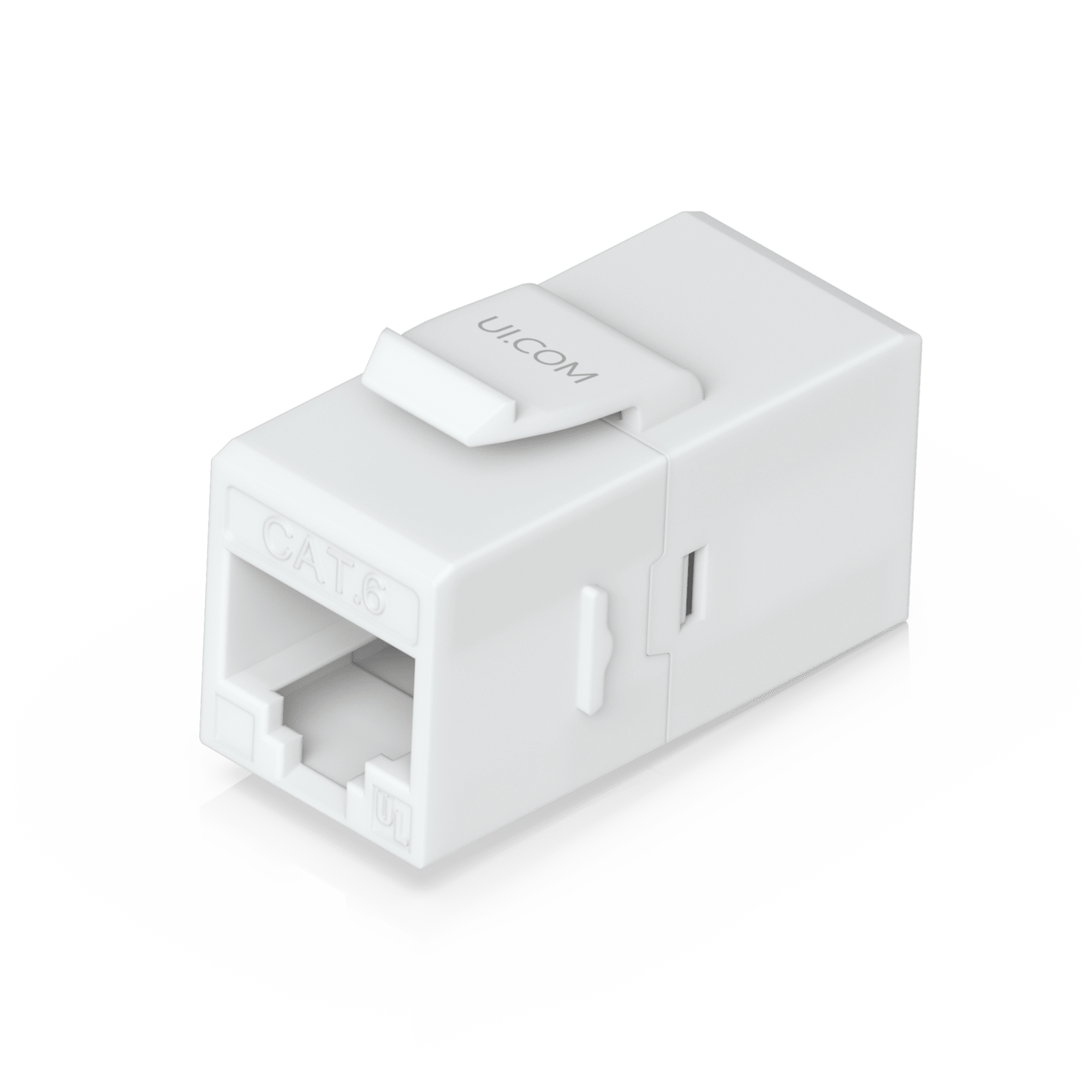 Keystone Coupler Cat6 Pass-Through para Cable Ethernet, Instalación Snap-In en Patch Panel, Paquete con 12 Piezas