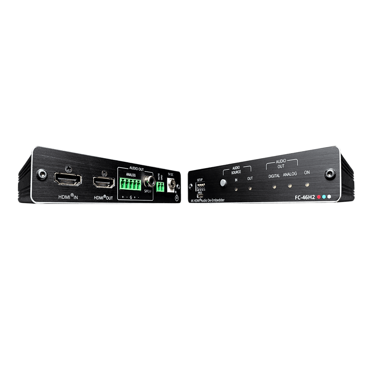 Desembebedor de Audio HDMI Profesional | 4K/60 UHD (4:4:4) | 18 Gbps | HDR | HDCP 2.2 | Salidas S/PDIF y Audio Balanceado | ARC | Gestión EDID Inteligente | Kramer re-Klocking | DigiTOOLS Compacto
