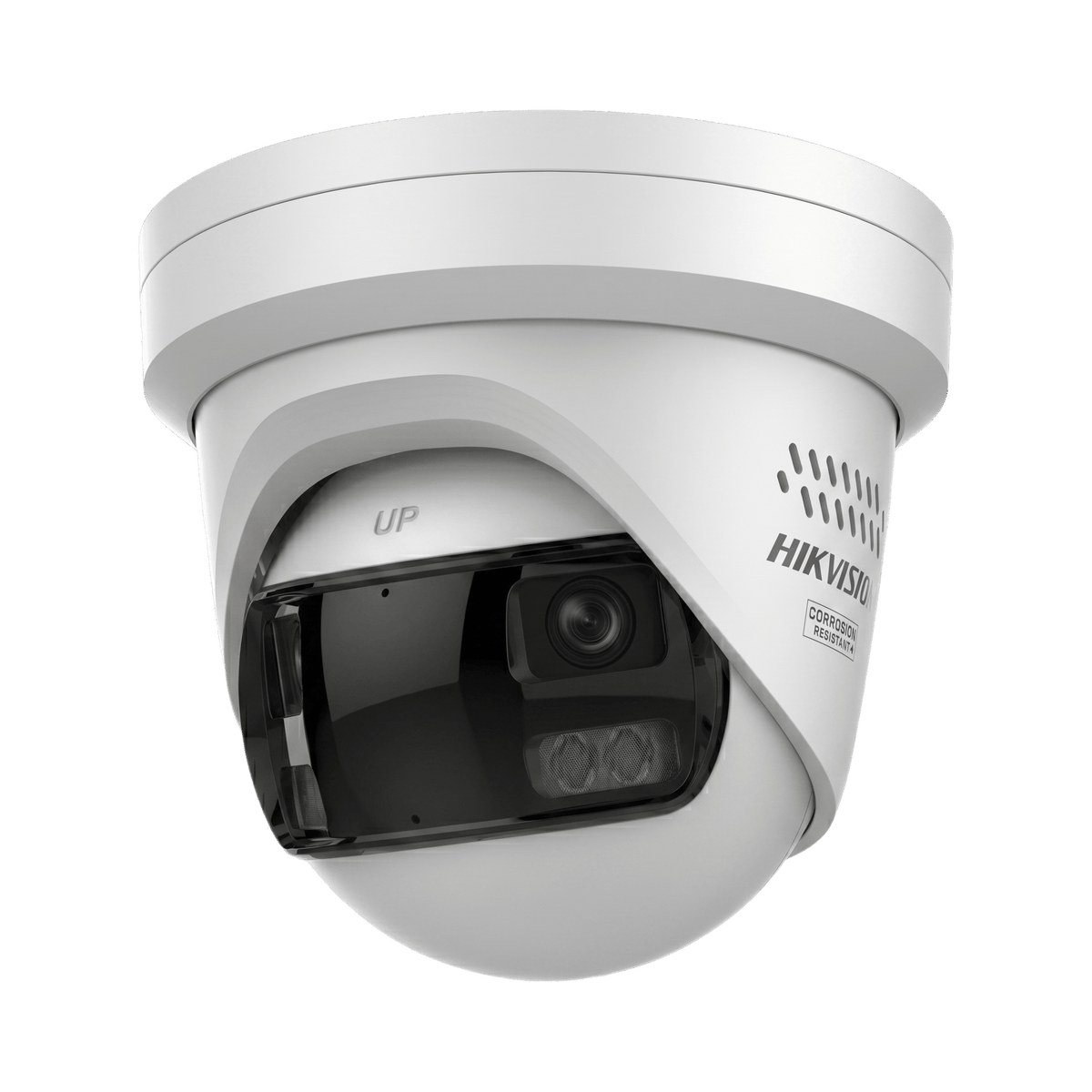 [PROTECCIÓN ACTIVA] Turret IP Panorámica 8 Megapixel / 180° / Imagen a Color 24/7 / PoE / WDR 130° / IP67 / ACUSENSE / Protección Activa (Luz Estroboscópica y Alarma Audible) / MicroSD