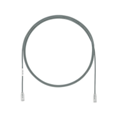 Cable de Parcheo TX6, UTP Cat6, Diámetro Reducido (28AWG), Color Gris, 3.05 Metros (10 Pies)
