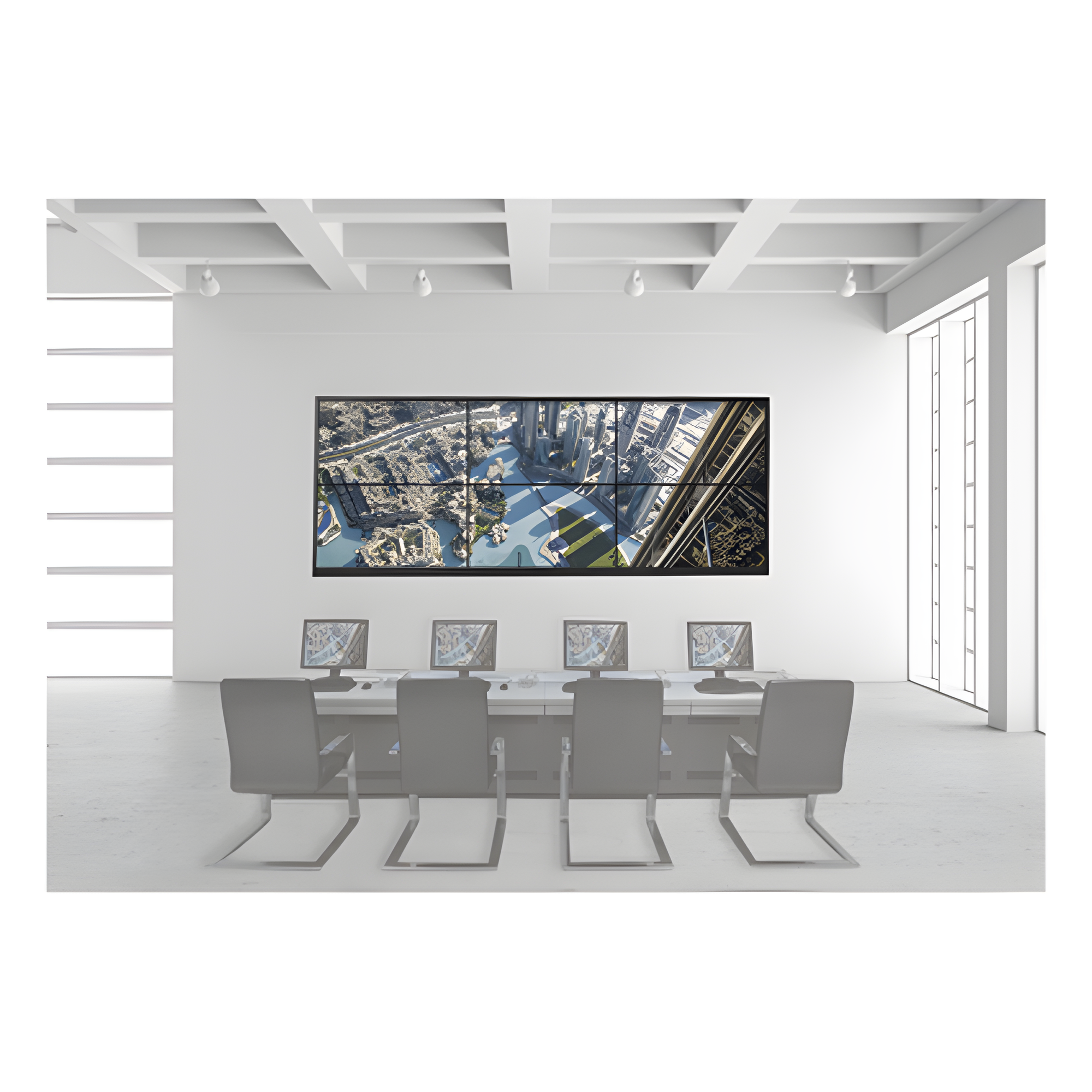 Kit Videowall 3X2 / Incluye 6 Pantallas de 55" / Decoder / Base de Piso / Accesorios de Instalación