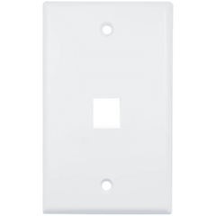 Placa de Pared (Face Plate) / 1 Puerto / Color Blanco / Caja con 20 Piezas / ABS