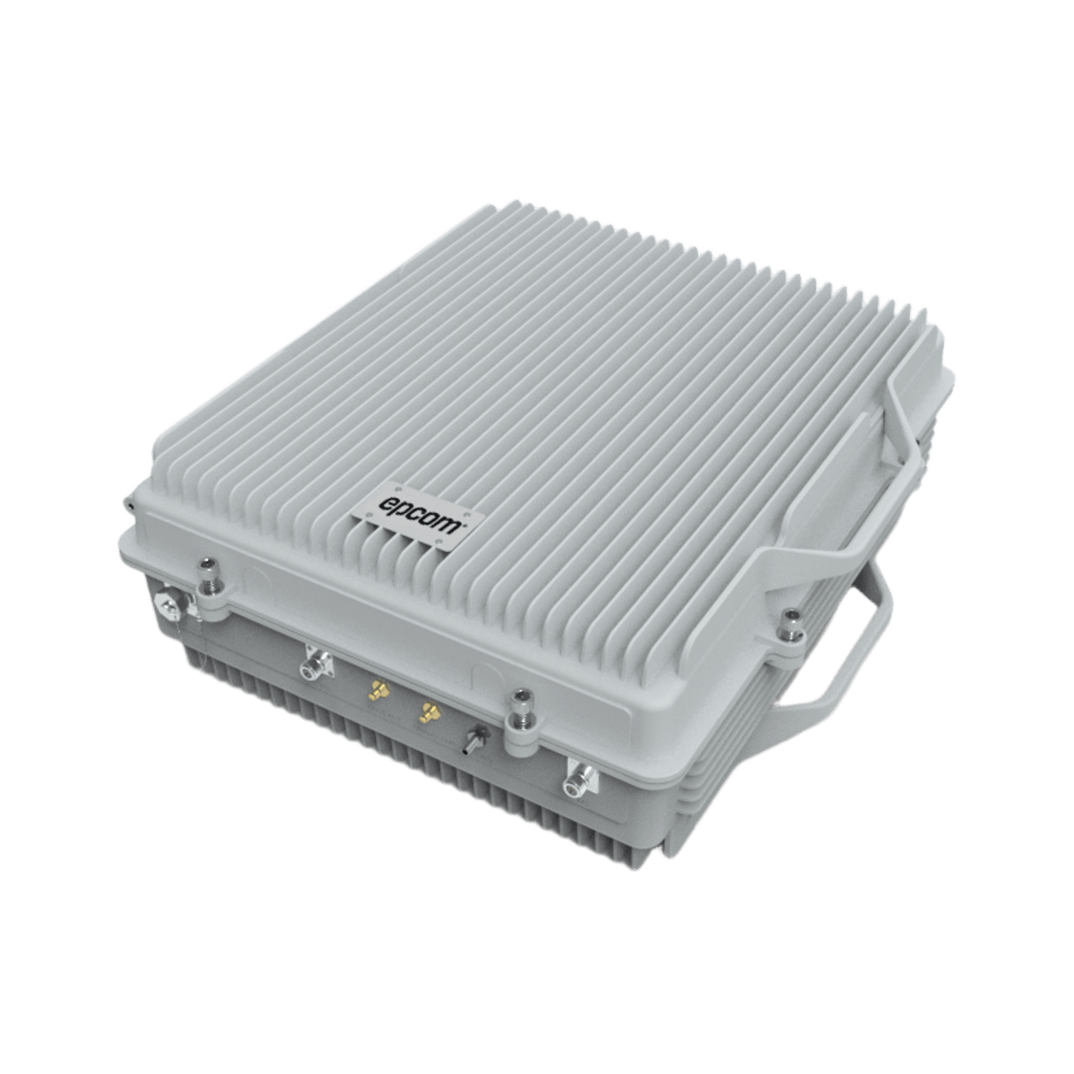 (HASTA 3 KILÓMETROS) Amplificador de Señal Celular TRI Banda / 2G, 3G, 4G y Llamadas / 20 Watts de Potencia / Ganancia DL 95 dB / Amplía la Cobertura Celular a Área Rural / IP65 Exterior
