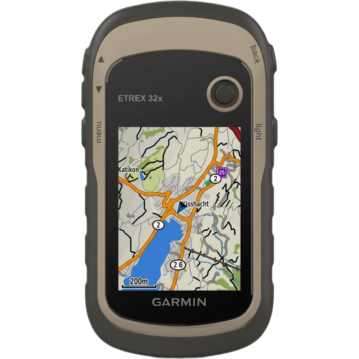 GPS Portátil eTrex 32x Outdoor / Pantalla TFT Transflectiva 2.2 Pulgadas / Resolución 240x320 Pixeles / Brújula 3 Ejes / Altímetro Barométrico / GPS + GLONASS / 8 GB Memoria / IPX7 / Compatible ANT+