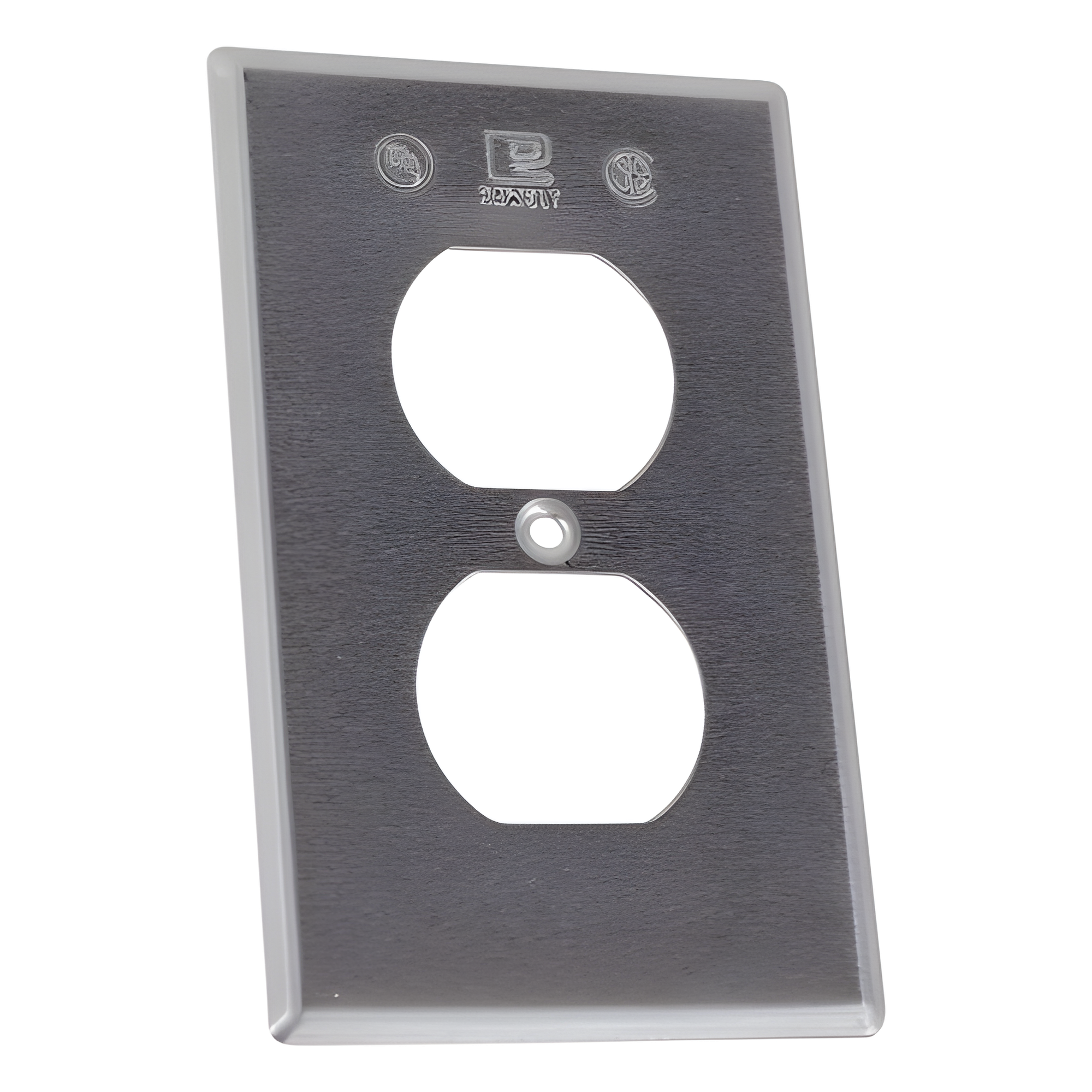 Tapa rectangular para contacto dúplex de aluminio tipo RR a prueba de intemperie.