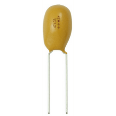 Capacitor de Tantalio de 2200nF , Emplomado sólido de 25 Vcc