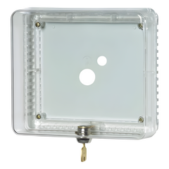 Guarda antimanipulación para termostato de pared, cubierta transparente, tamaño mediano, montaje vertical u horizontal con cerradura de llave