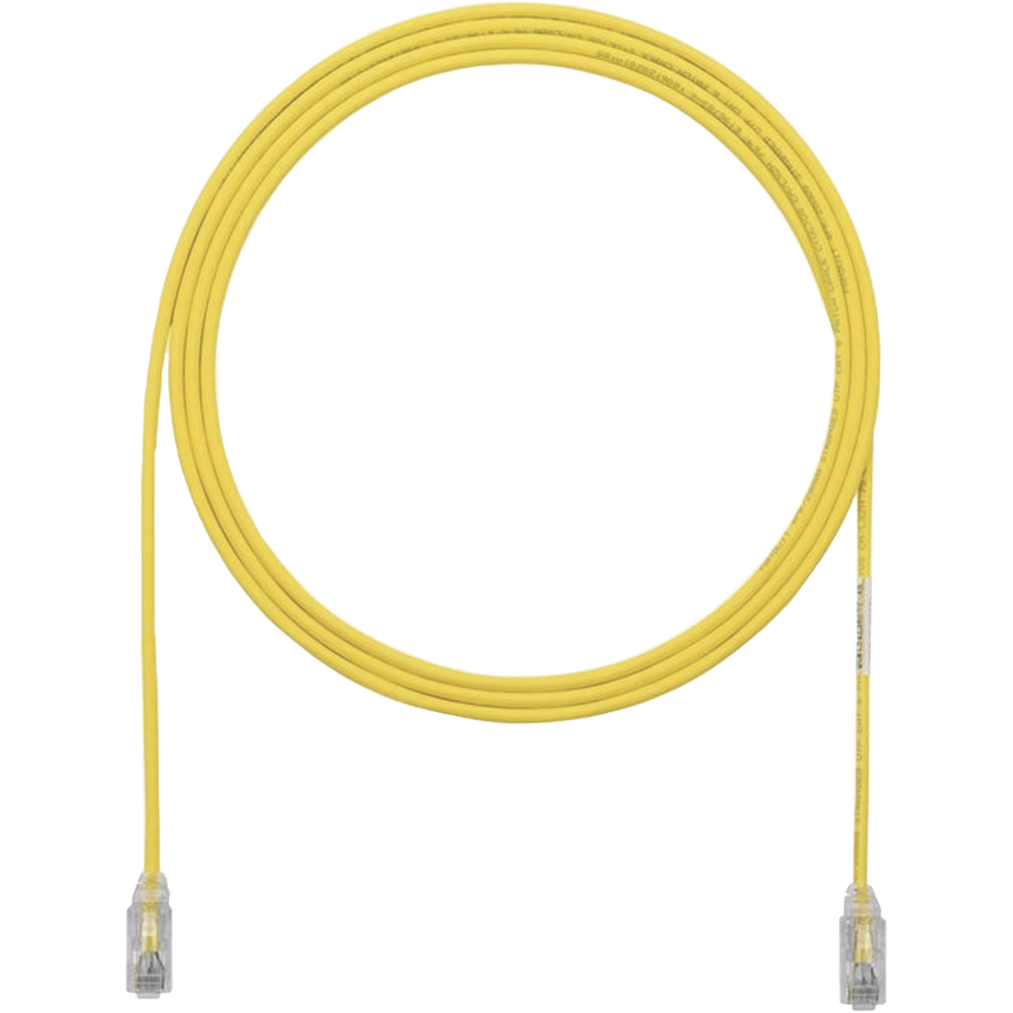 Cable de Parcheo UTP Cat6A, CM/LSZH, Diámetro Reducido (28AWG), Color Amarillo, 10 Metros (32.81 Pies)