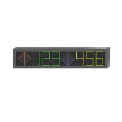 Panel LED de Estacionamiento Hikvision / 6 Dígitos con 2 Flechas / 7 Colores RGB / Comunicación RS485 y RJ45 / Display en Tiempo Real / Iconos Especiales / Montaje por Suspensión