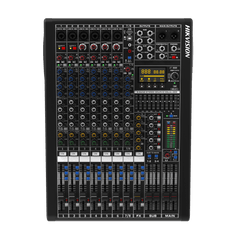 Consola de Mezcla Analógica | 8 Canales | 6 Entradas Mic/Línea | 12 Salidas | DSP Efectos | USB Media | Bluetooth | Montaje en Rack