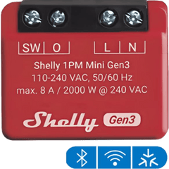 Mini Interruptor inteligente con Wi-Fi, medición de consumo, 1 canal 8A, compatible con asistentes de voz Alexa y GoogleHome
