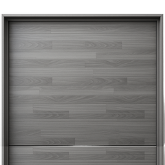 Seccion para puerta de Garage / Acabado laminado PREMIUM / Panel de 21" / Color gris / 10 pies Ancho / Estilo Americana.