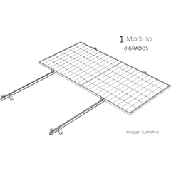 Kit Basel Sistema de Montaje Fotovoltaico Para 1 Módulo a 0° / Velocidad de Viento 170 km/h / Módulo 2.382 m x 1.134 m (7.81 ft x 3.72 ft) / Potencia 645 W