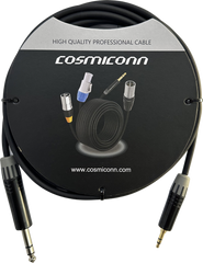 Cable 6.35mm a 3.5mm, conectores color negro MP3X-B - MTP3C-BG, length 3m