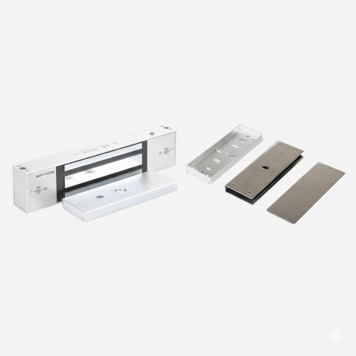 Kit Para Control de Acceso Incluye Chapa Magnética de 1200 Lbs / Montaje En "U" Para Puerta de Cristal /  Uso Interior / Certificación UL