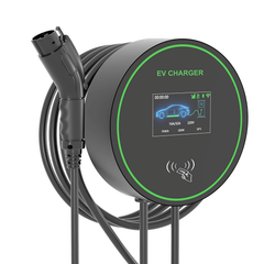 Estación de Carga para Vehículos Eléctricos / 48 A / 11.5 kW / Conector Tipo 1 (SAE J1772) / 220-250 V Monofásico / Pantalla LCD 4.3 in (10.9 cm) / Cable TPU 5 m (16.4 ft) / Plug and Play / APP Móvil / RFID / Carcasa Aluminio y UL94-V0