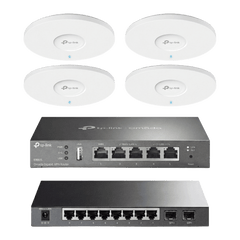 Kit de Iniciación en redes OMADA / 1 Router / 1 Switch TL-SG2210P / 4 Punto de Acceso EAP613