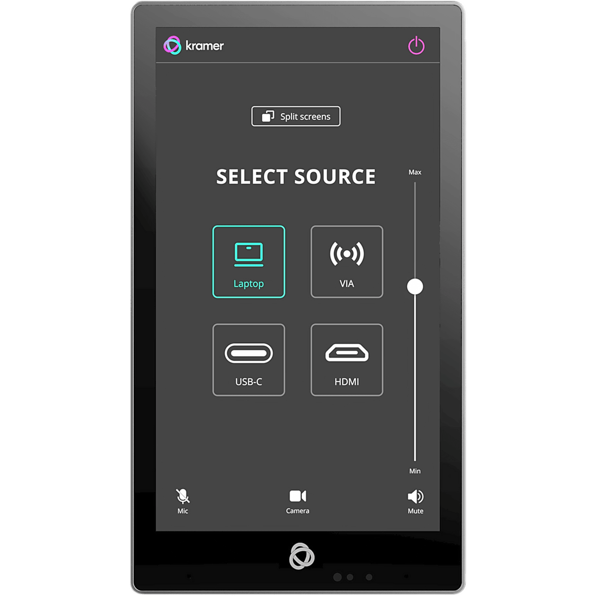 Panel Táctil 5.5" IPS | Resolución 720x1280 | Multi-Touch | Android 11 | PoE 802.3af | Wi-Fi 6 | Altavoz y Micrófono Integrados | Montaje en Pared | Kramer
