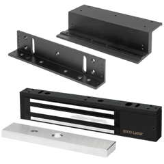Kit Para Control de Acceso Incluye Chapa Magnética de 600 Lbs / Montaje En Z y L /  Uso Interior / Certificación UL / Color Negro / Diseño Elegante