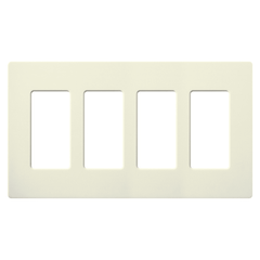 Placa de pared 3 espacios, color blanco, para atenuador (dimmer), switch ó control remoto PICO inalámbrico.