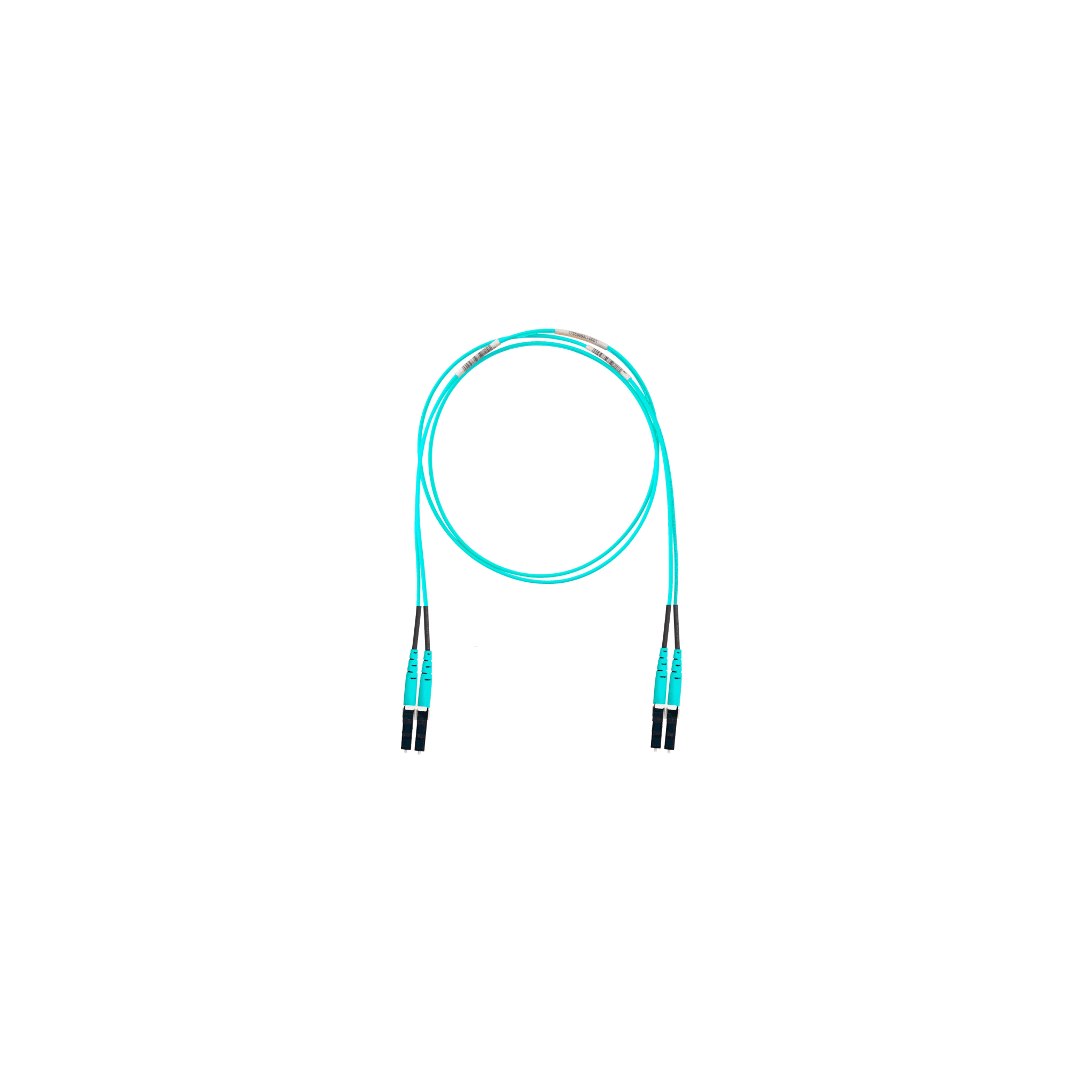 Jumper de Fibra Optica Multimodo 50/125 OM4, LC-LC Duplex, OFNR (Riser), Color Aqua, 2.44 Metros (8 Pies)