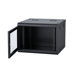 Gabinete de Pared con Puerta de Cristal Templado, 635mm de Profundidad, 4U Rack de 19 in, Acero Reforzado