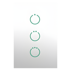 (ZWAVE) Interruptor On/Off panel táctil touch inalámbrico Zwave Plus 3 botones. Compatible con Hubitat HC8, Álula  M2M, otro