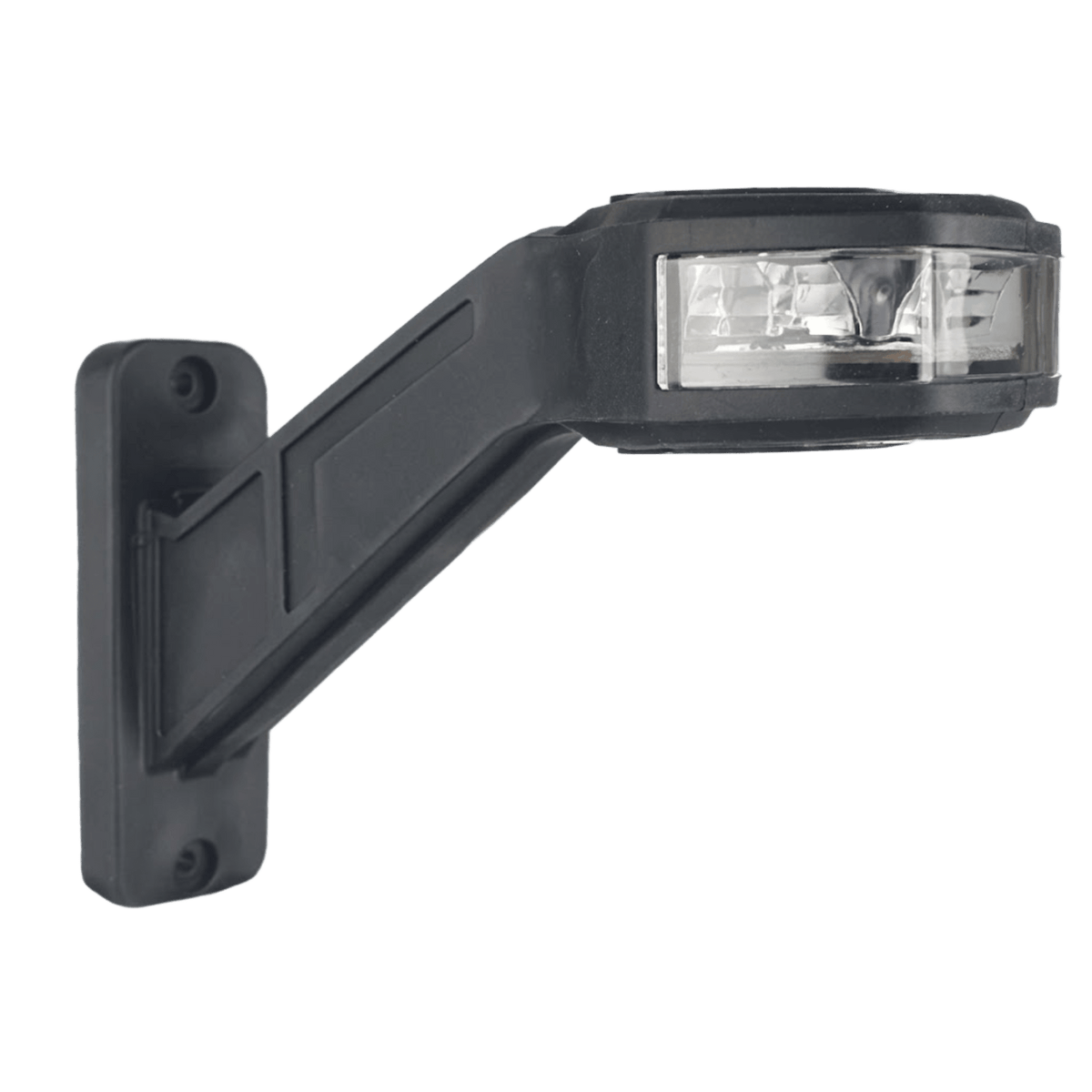 Luz Auxiliar LED, Tipo Bandera Lateral Derecha, de Policarbonato y Caucho con Montaje de Brazo