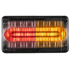 Luz Perimetral de 22 LED, 6 X 8.4 Pulgadas, Rojo/Ambar, Lente Transparente