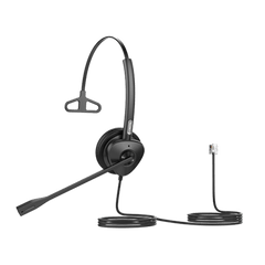 Diadema Monoaural con Audio HD y Brazo Ajustable de 260°, Conexión RJ9 y Sonido de Alta Definición