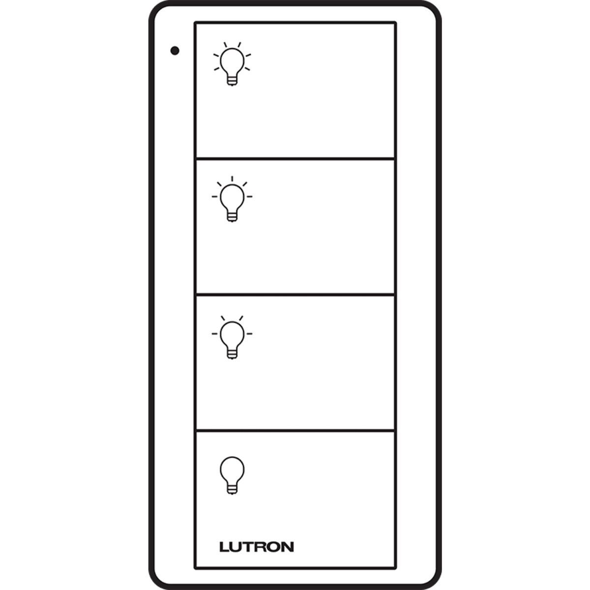 Control PICO 4 botones, 2 grupos, complemente con un atenuador o switch on/off