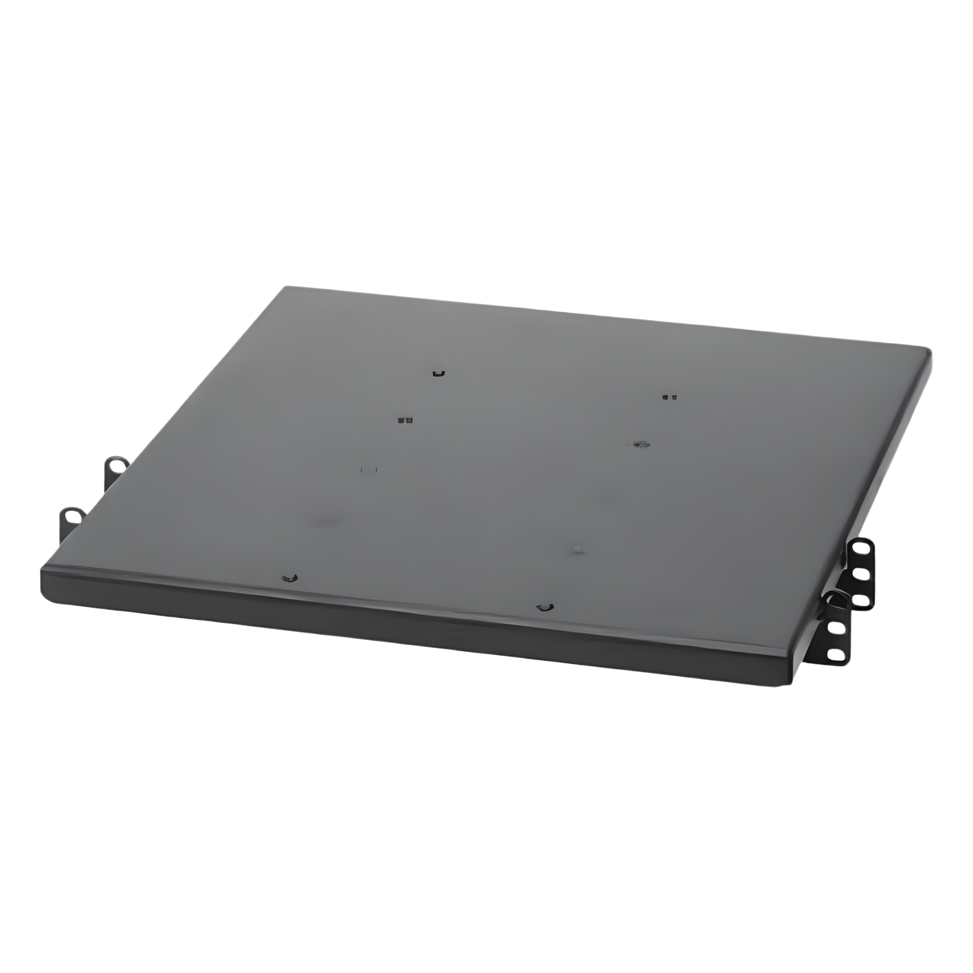 Charola de Doble Fijación en Rack de 2 Postes, 635 mm de Profundidad, y Soporte de Peso de 113 Kg, 1 UR, Color Negro