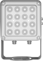 Lampara IR de Luz Continua / 16 Lámparas LED / Distancia Efectiva 16 a 25 metros / Cobertura 40° / Exterior IP66