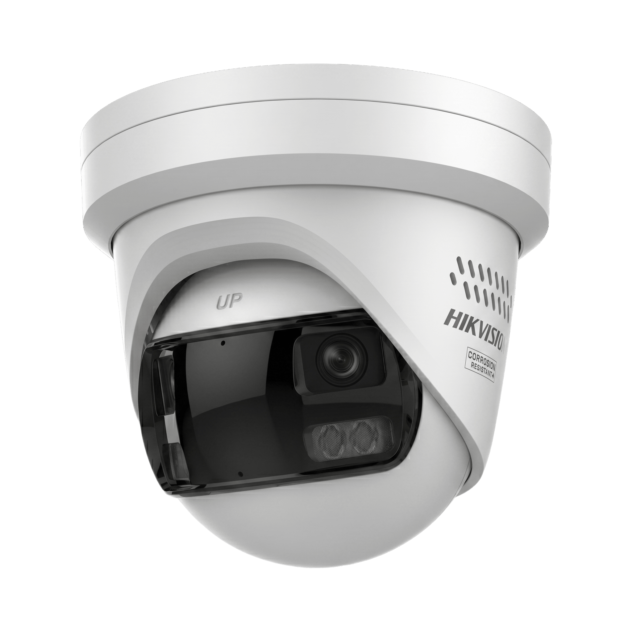 [PROTECCIÓN ACTIVA] Turret IP Panorámica 16  Megapixel / 180° / Imagen a Color 24/7 / PoE / WDR 130° / IP67 / ACUSENSE / Protección Activa (Luz Estroboscópica y Alarma Audible) / MicroSD