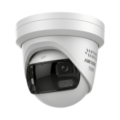 [PROTECCIÓN ACTIVA] Turret IP Panorámica 16  Megapixel / 180° / Imagen a Color 24/7 / PoE / WDR 130° / IP67 / ACUSENSE / Protección Activa (Luz Estroboscópica y Alarma Audible) / MicroSD