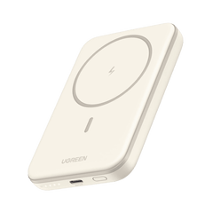 Power Bank MagSafe de 5000mAh | 15W | Carga Inalámbrica y por Cable USB-C | Sistema de Protección Inteligente | Tecnología de Carga Rápida | Ultra Delgado | Ultra ligero | Compatible con iPhone 15/14/13/12 | Color Beige.