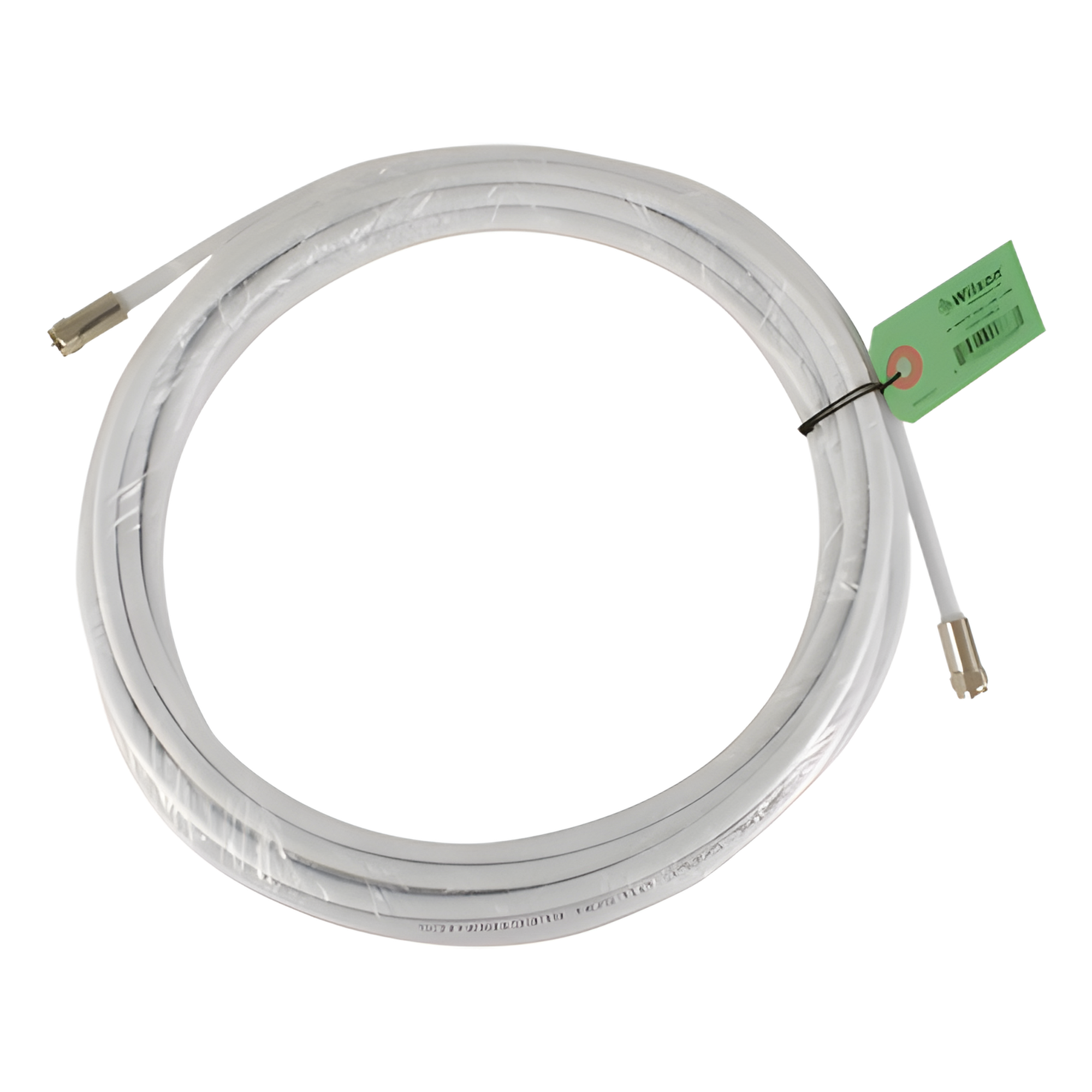Jumper Coaxial RG-6 / 9.14 m (30 ft) / Conectores F Macho en Ambos Extremos / 75 Ohm / Color Blanco