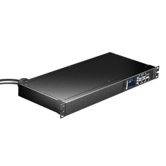 PDU ES2P Monitoreable (MI) para Distribución de Energía, Enchufe de Entrada NEMA 5-15P, Con 8 Salidas 5-20R, Horizontal 19in, 120 Vca, 15 Amp, 1UR