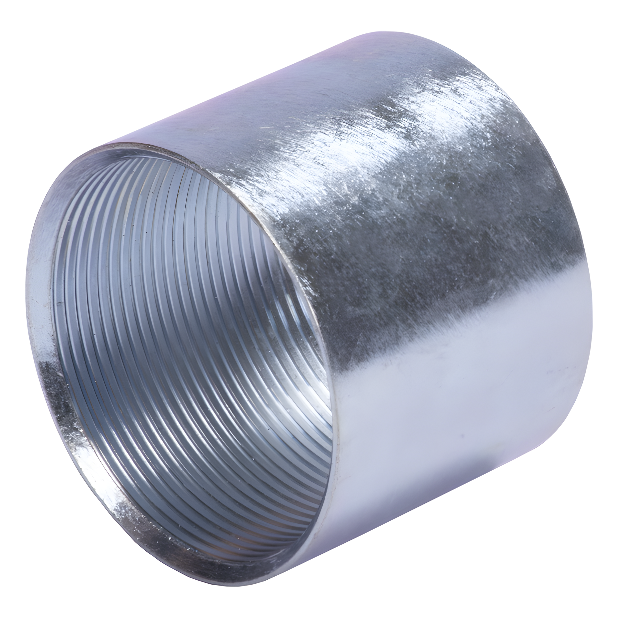 Cople 3/4" (19mm) con rosca galvanizado etiqueta amarilla