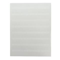 Hojas con 1000 Etiquetas Poliofina para Impresora Láser/Inyección de Tinta, Ancho 96.3 mm (3.79 pulgadas) x Alto 7.6 mm (0.3 pulgadas), Color Blanco