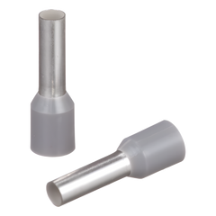 Ferrule Aislado PAN-TERM para Cable  12 AWG, Largo 17.5mm, DIN Color Gris. Paquete 500 Piezas