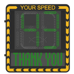 Pantalla LED de Señalización de Velocidad por Radar / Detección de Velocidad en Tiempo Real / Rango de Detección de 100 m / Hasta 32 Objetivos Detectados / Pantalla LED de Alta Visibilidad / Instalación en Carril o Later