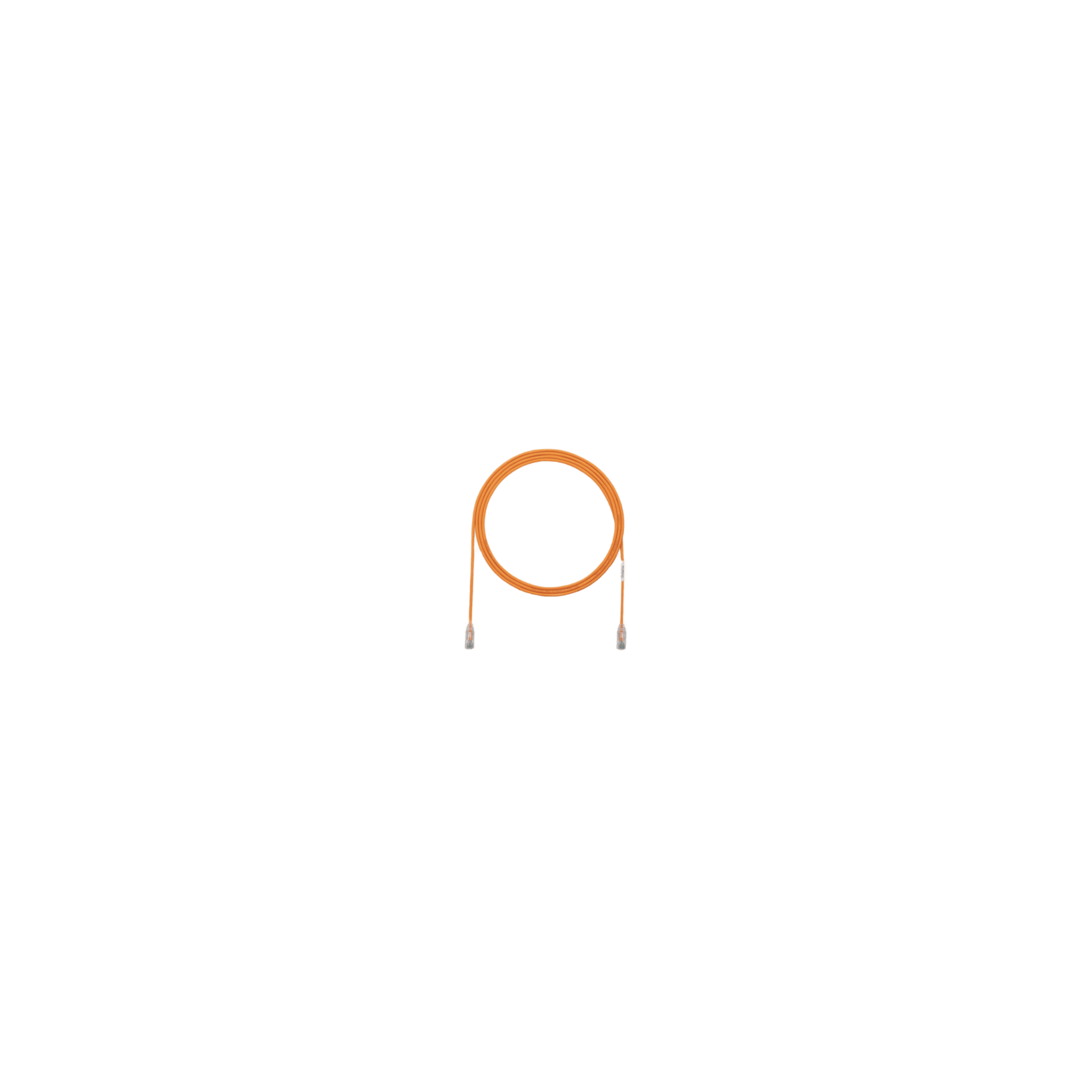Cable de Parcheo TX6, UTP Cat6, Diámetro Reducido (28AWG), Color Naranja, 7.62 Metros (25 Pies)