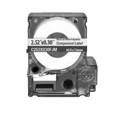 Cassette de Etiquetas de Componente de Poliéster No Adhesivas 2.52 Pulgadas (6.4 cm) W x 0.3 Pulgadas (0.76 cm) H